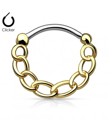 Surgical Steel Chain Link Septum Clicker