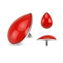 Surgical Steel Red Blood Droplet Dermal Anchor Head