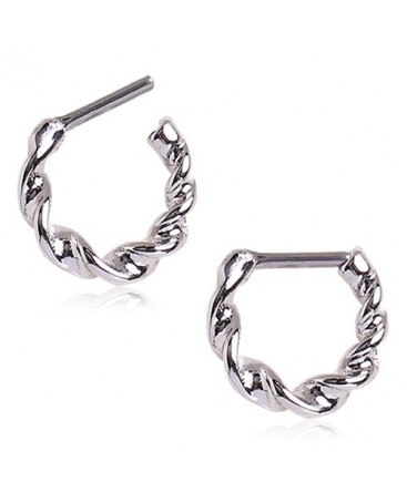 Surgical Steel Twisted Braid Septum Clicker