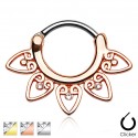 Surgical Steel Plated Tribal Fan Septum Clicker