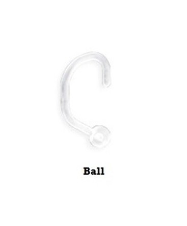 Clear Ball Bioflex Nose Hook Retainer