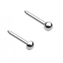 Surgical Steel Pin Nose Stud With Dome Or Ball