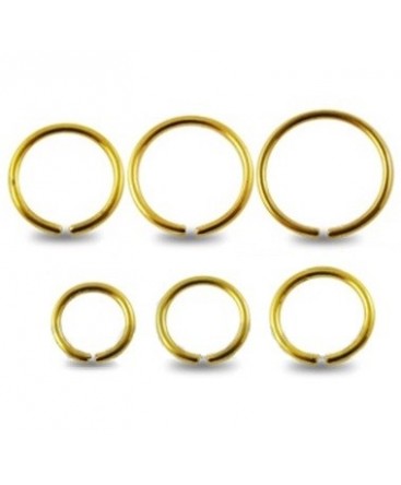 Surgical Steel Gold Anodised Eyebrow / Nose Ring / Hoop