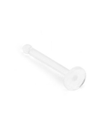 Clear Flat Top BioFlex Nose Stud / Pin Retainer