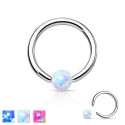 Surgical Steel Opal Ball BCR Captive Bead Ring
