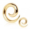 Gold Plated Spiral Ear Taper / Stretcher