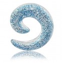 Acrylic Blue Glitter Spiral Ear Taper / Stretcher