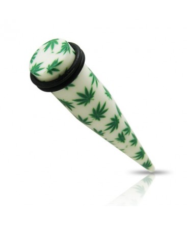 Acrylic Ganja Leaf / Cannabis / Weed Ear Taper / Stretcher