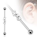 Surgical Steel Sexy Logo Industrial / Scaffold Barbell