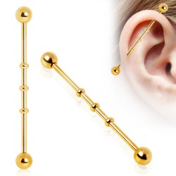 Gold Plated Bamboo Ridge Scaffold / Industrial Barbell
