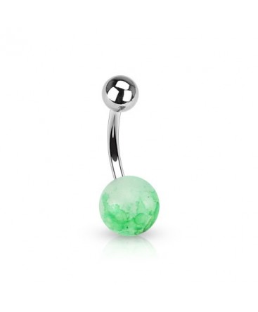 Surgical Steel Dazzle Marble Ball Belly / Navel Bar