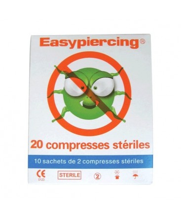 EasyPiercing® 20 x Hygienic Sterile Cleansing Swabs