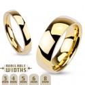Polished Gold Plated over Stainless Steel Wedding Band Ring
