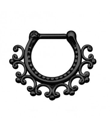 Stainless Steel Lacey Tribal / Fan Septum Clicker