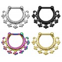 Stainless Steel Lacey Tribal / Fan Septum Clicker